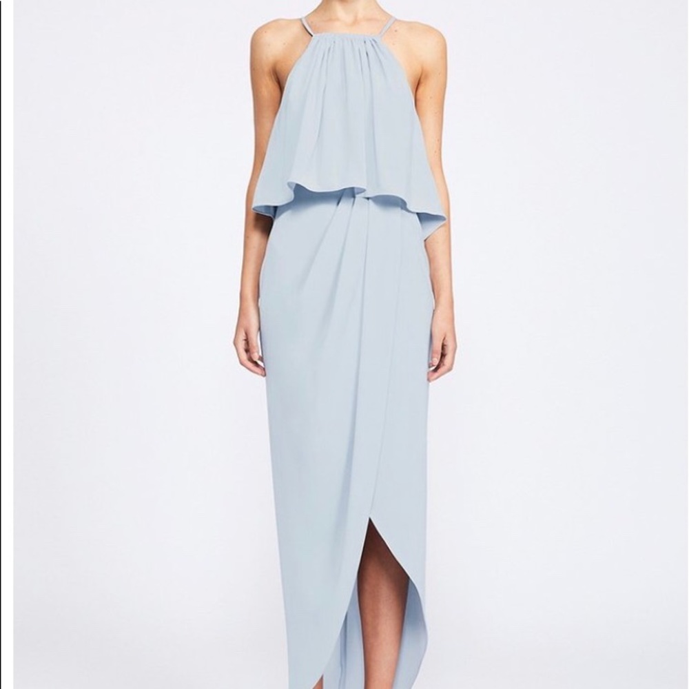 Shona Joy Core Frill Dress sz 4 powder blue